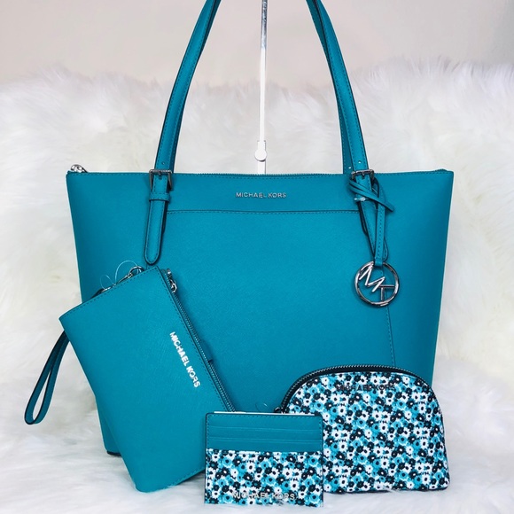 Michael Kors Handbags - 4PCS Michael Kors LG Ciara Tote Wallet Pouch Case